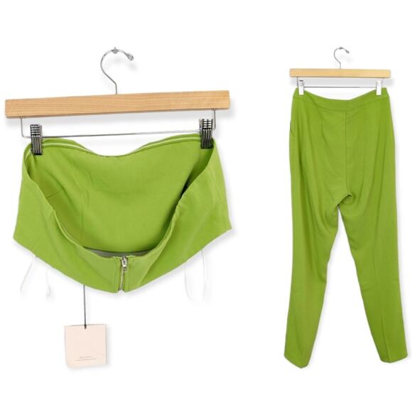 NWT Superdown Remy Lime Green Bandeau & Pant Set - Picture 3 of 11